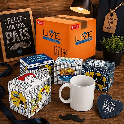 Caneca Live + Caixinha Temática Dia dos Pais - 24 Unidades