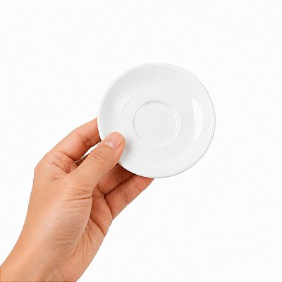 Kit 5 Pires para Xícara 75ml – Porcelana Branca