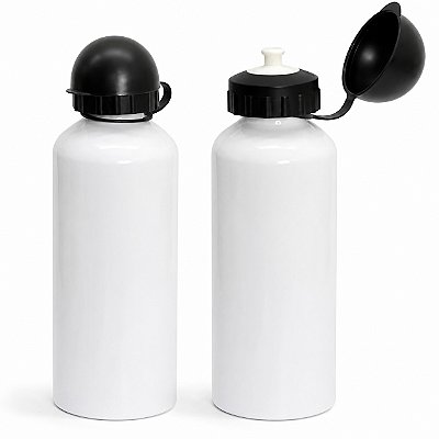 Kit 10 Squeezes Bolinha Branco 600ml - Sublimação