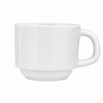 Xícara de Porcelana 200 ml Branca para Sublimação Empilhavel - Resinare
