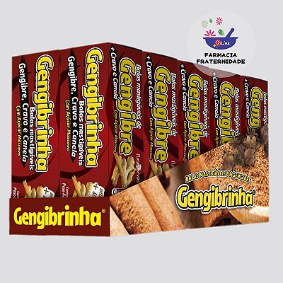 Bala de Gengibre Gengibrinha Cravo e Canela