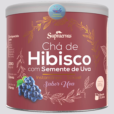 Chá Solúvel de Hibisco com Semente de Uva 100 g