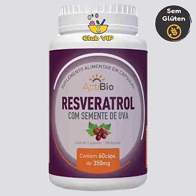 Resveratrol com Semente de Uva 350 mg 60 Cápsulas