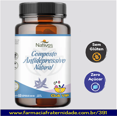 Composto Antidepressivo 500 mg 60 Cápsulas