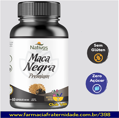 Maca Peruana Negra 500 mg 60 Cápsulas