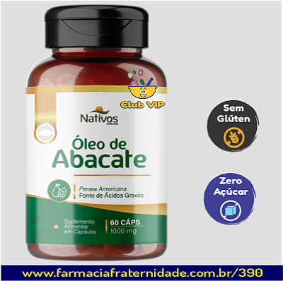 Óleo de Abacate 1000 mg 60 Cápsulas