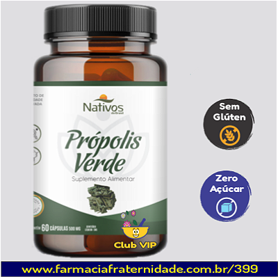Própolis Verde 500 mg 60 Cápsulas