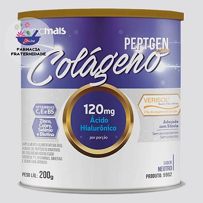 Colágeno PeptGenCare Verisol® + Ácido Hialurônico Neutro 200 g + Copo Acrílico [Brinde]