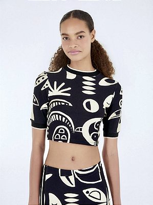 Blusa Cropped Lenço Tropicano Farm