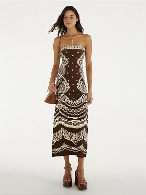 Vestido Sem Alça Nicole Farm