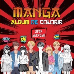 Álbum de Colorir Mangá - Capa Vermelha