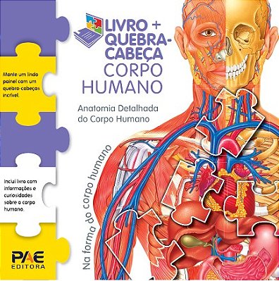 Livro + quebra-cabeça corpo humano