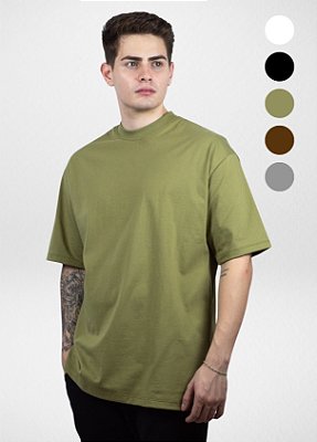 PACK 5 Camisetas oversized ( Verde, Marrom, Cinza, Preta e Branca) ⭐⭐⭐⭐