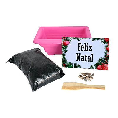 AL027 - Lembrancinha Eco com Mini Jardineira Colorida - Natal