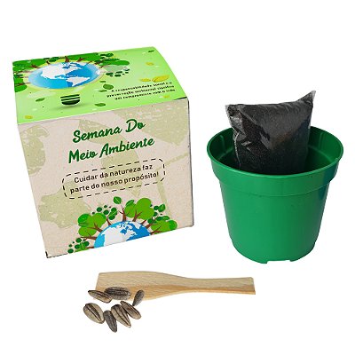 AL017 - Lembrancinha Eco Cubo Personalizado com Sementes - Semana do Meio Ambiente