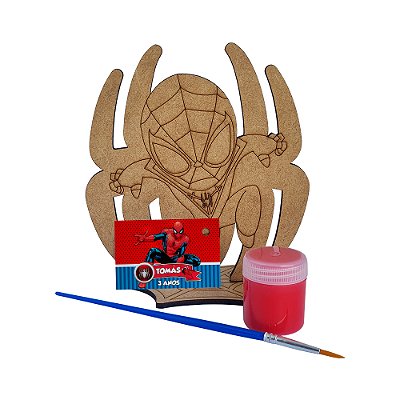 AL063 - Lembrancinha Kit Pintura Homem Aranha com Tinta e Pincel