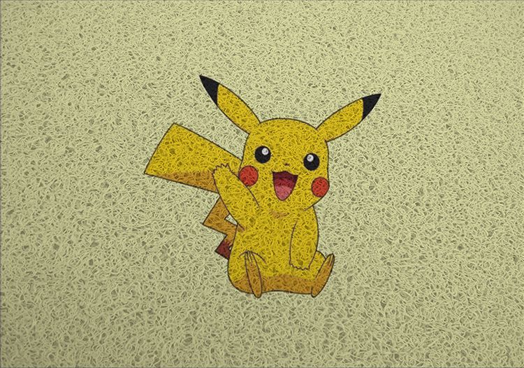 Capacho Pikachu Desenho Pokémon Lavável 60x40cm em Promoção na