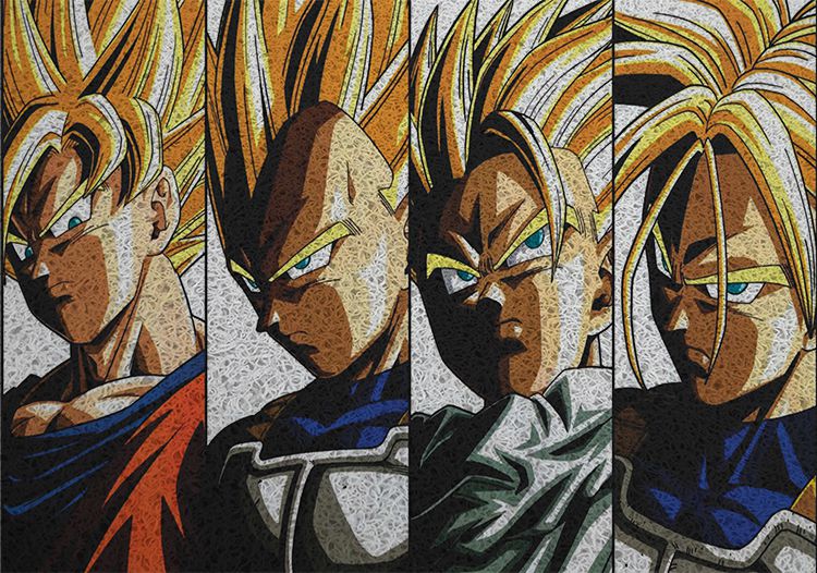 Capacho Desenho - Dragon Ball Goku Evolução 
