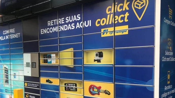 Locker da Via Varejo em posto de gasolina