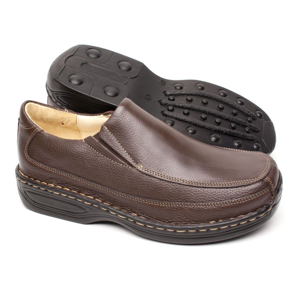 SAPATO MASCULINO EM COURO LEGÍTIMO CONFORTO EXTREMO FRANCA BRASIL COR -  Loja Franca Brasil