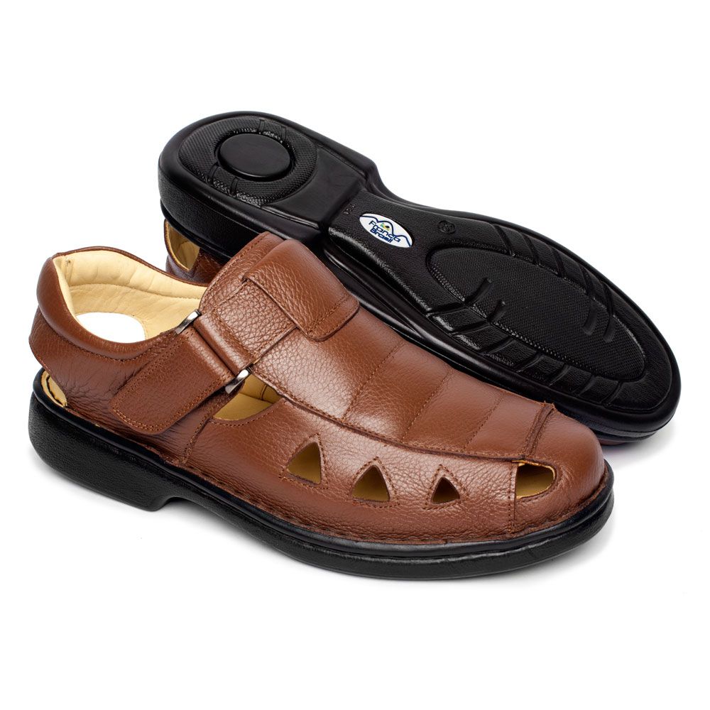 sandália masculina de couro