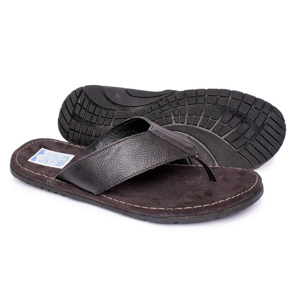 SANDÁLIA MASCULINA EM COURO LEGÍTIMO CONFORTO MARCA FRANCA BRASIL ABC COR  PRETO - Loja Franca Brasil