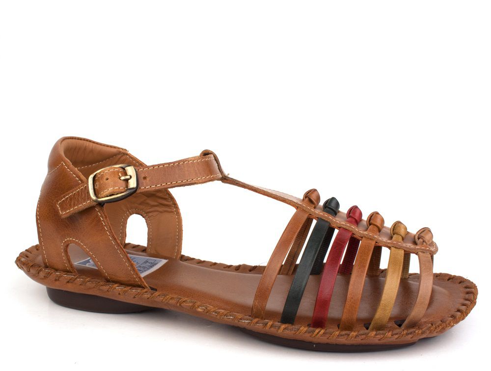 rasteirinha em couro legitimo