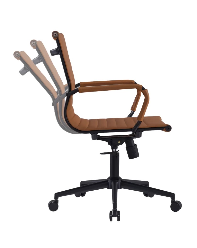 Cadeira Diretor Office Black Caramelo - Porto Cadeiras