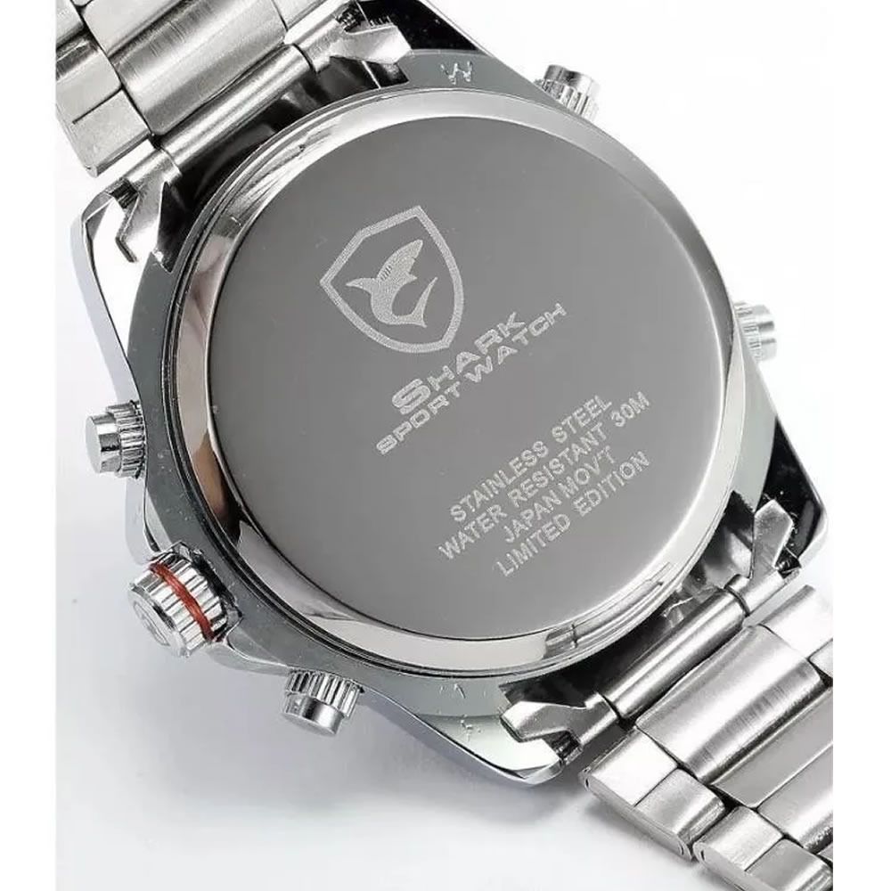 Relógio Masculino Shark AnaDigi DS001S - Prata e Preto - ShopDesconto -  Aqui você sempre tem desconto. Relógios de Pulso Analógicos, Digitais,  Anadigi e Smart Watch.