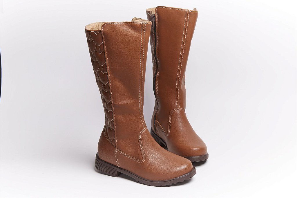 bota cano alto caramelo