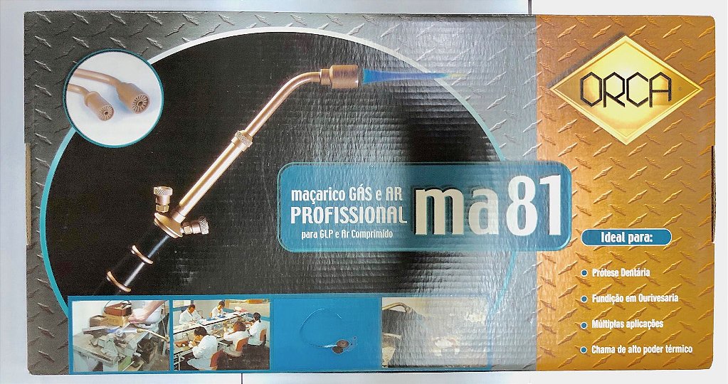 MAÇARICO "ORCA" MA81 GAS E AR COMPRIMIDO cod:102 - Tauro Fornituras