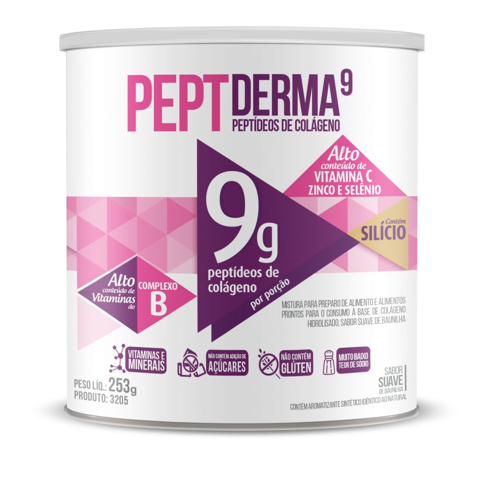 Pept Derma 9 (Colágeno Hidrolisado) - Baunilha - 300g - Chá Mais - Produtos  para Saúde e Bem Estar | Loja Pra Sempre Saúde