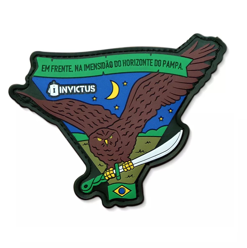 Patch Emborrachado 3d Com Velcro Costurado