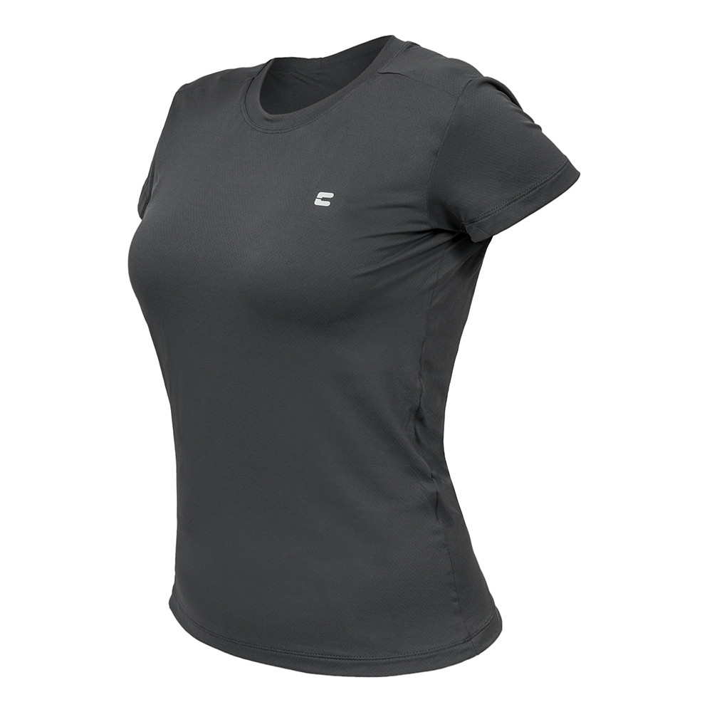 Camiseta Feminina Curtlo Active Fresh Chumbo