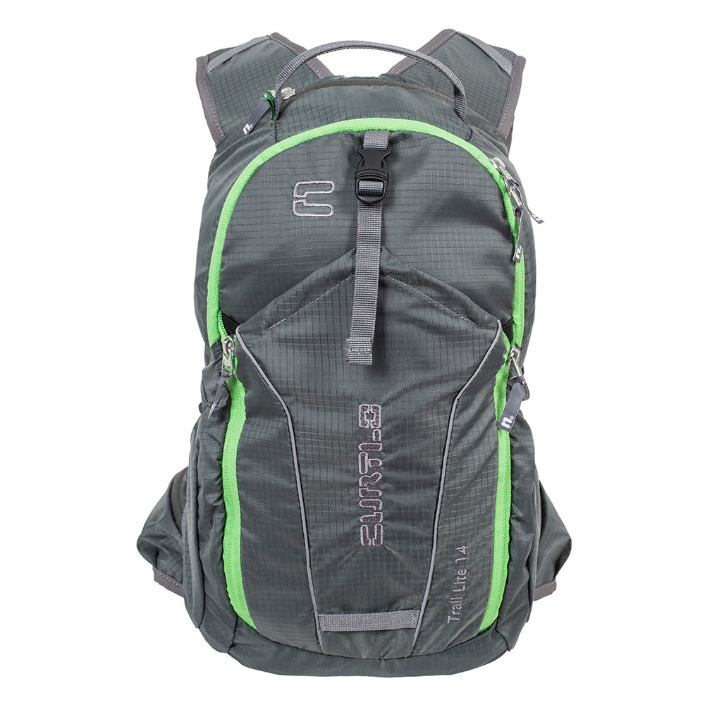 Mochila Curtlo Trail Lite Cinza e Verde 14 Litros