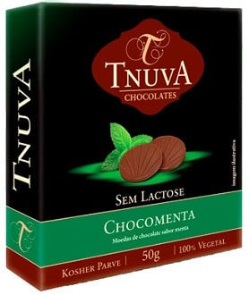 Chocomenta - Moedas de Chocolate Vegano Sabor Menta Tnuva 50g 