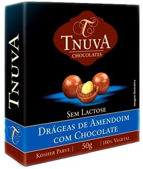 Drágeas de Amendoim com Chocolate Vegano Tnuva 50g