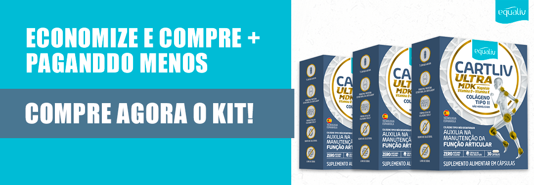 Kit 2 Cartiliv Colágeno Tipo 2 Equaliv - 60 Cápsulas em Promoção