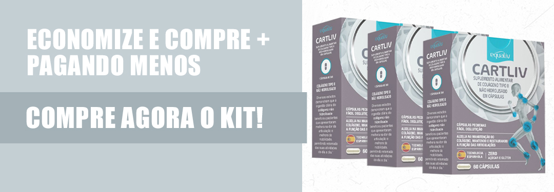 Kit 2 Cartiliv Colágeno Tipo 2 Equaliv - 60 Cápsulas em Promoção