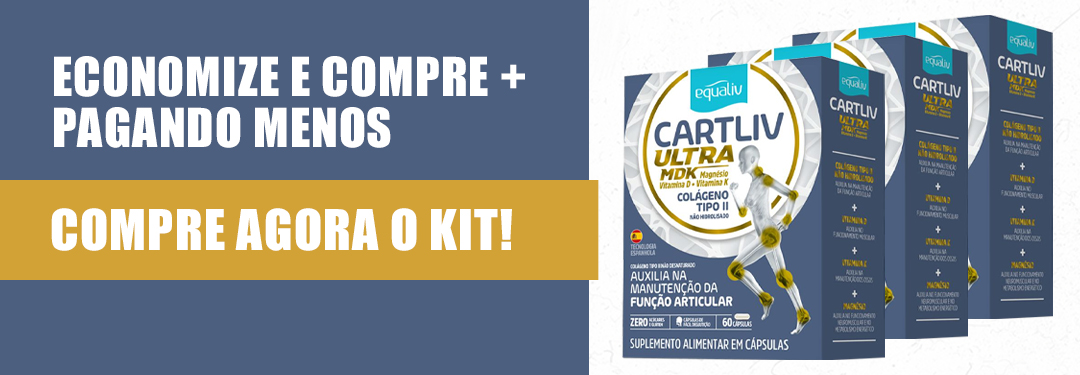 Kit 2 Cartiliv Colágeno Tipo 2 Equaliv - 60 Cápsulas em Promoção