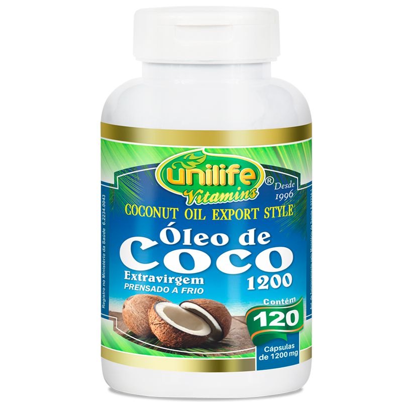 Óleo de Coco Extra Virgem 120 cápsulas Unilife - Edin