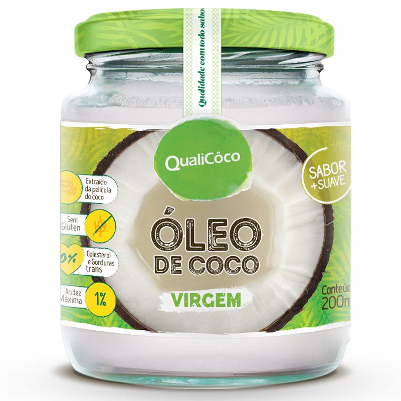 Óleo de Coco Extra Virgem 200ml Qualicôco - Edin