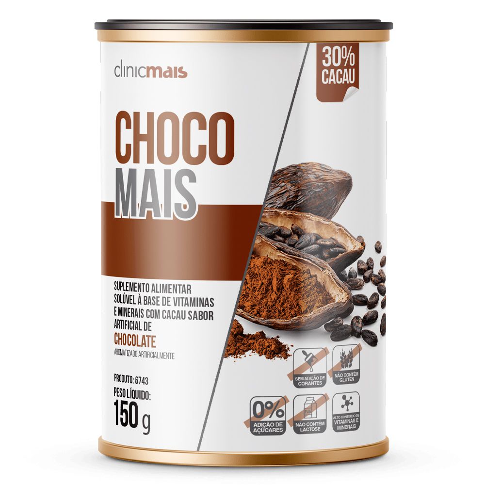 Choco Mais Clinic Mais sabor Chocolate 150g - Edin