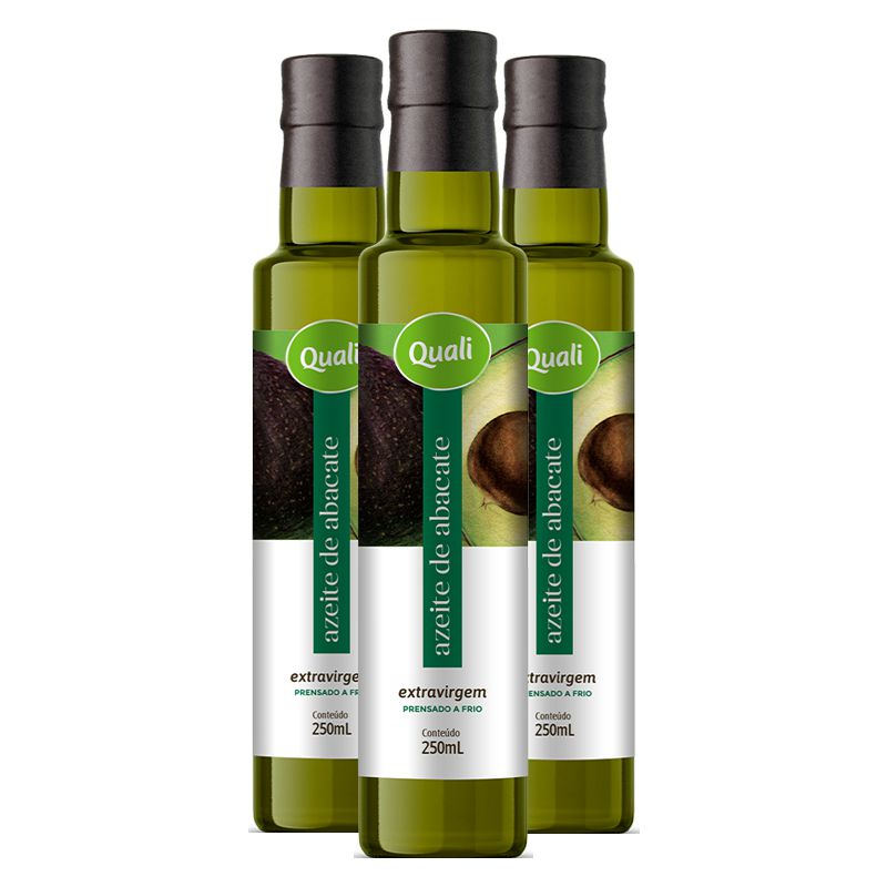 KIT 3 AZEITE DE ABACATE EXTRA VIRGEM QUALI 250ML - Edin KIT 3 AZEITE DE ABACATE EXTRA VIRGEM QUALI 250ML - Edin