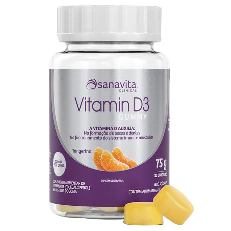 Vitamina D3 GUMMY 30 cápsulas da Sanavita - Edin