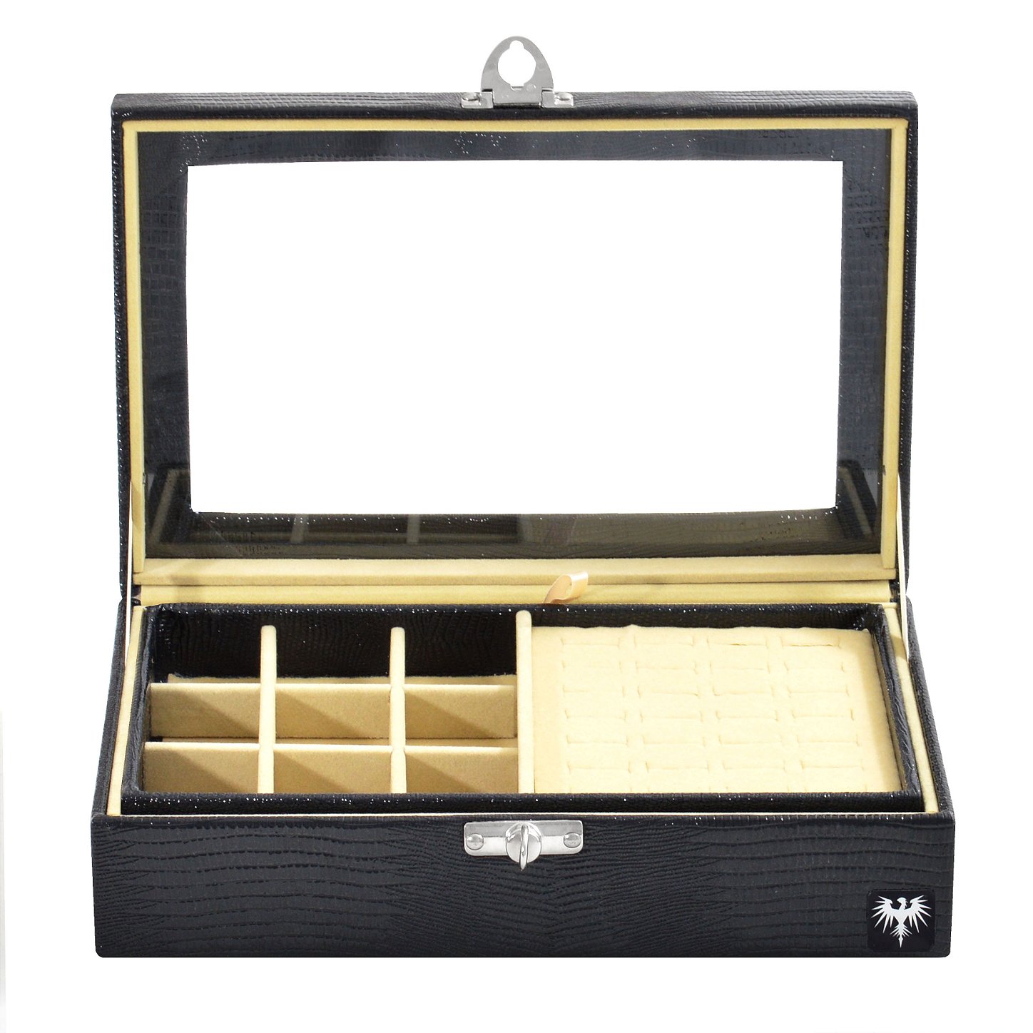 Estojo-Porta-Joias-Couro-Croco-Preto-com-Bege-Totalluxo-Imagem-3.jpg
