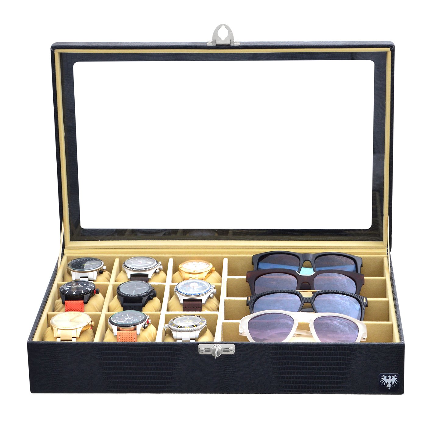 stojo-couro-eco-9-relogios-4-oculos-preto-bege-porta-caixa-imagem-1.jpg