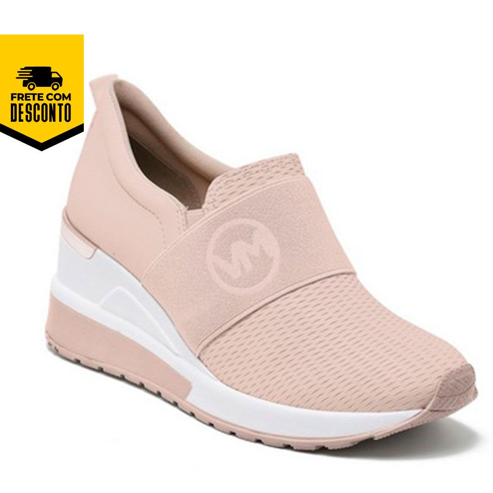 Tênis Feminino Via Marte Anabela Slip On Elástico Plataforma - Amo Outlet