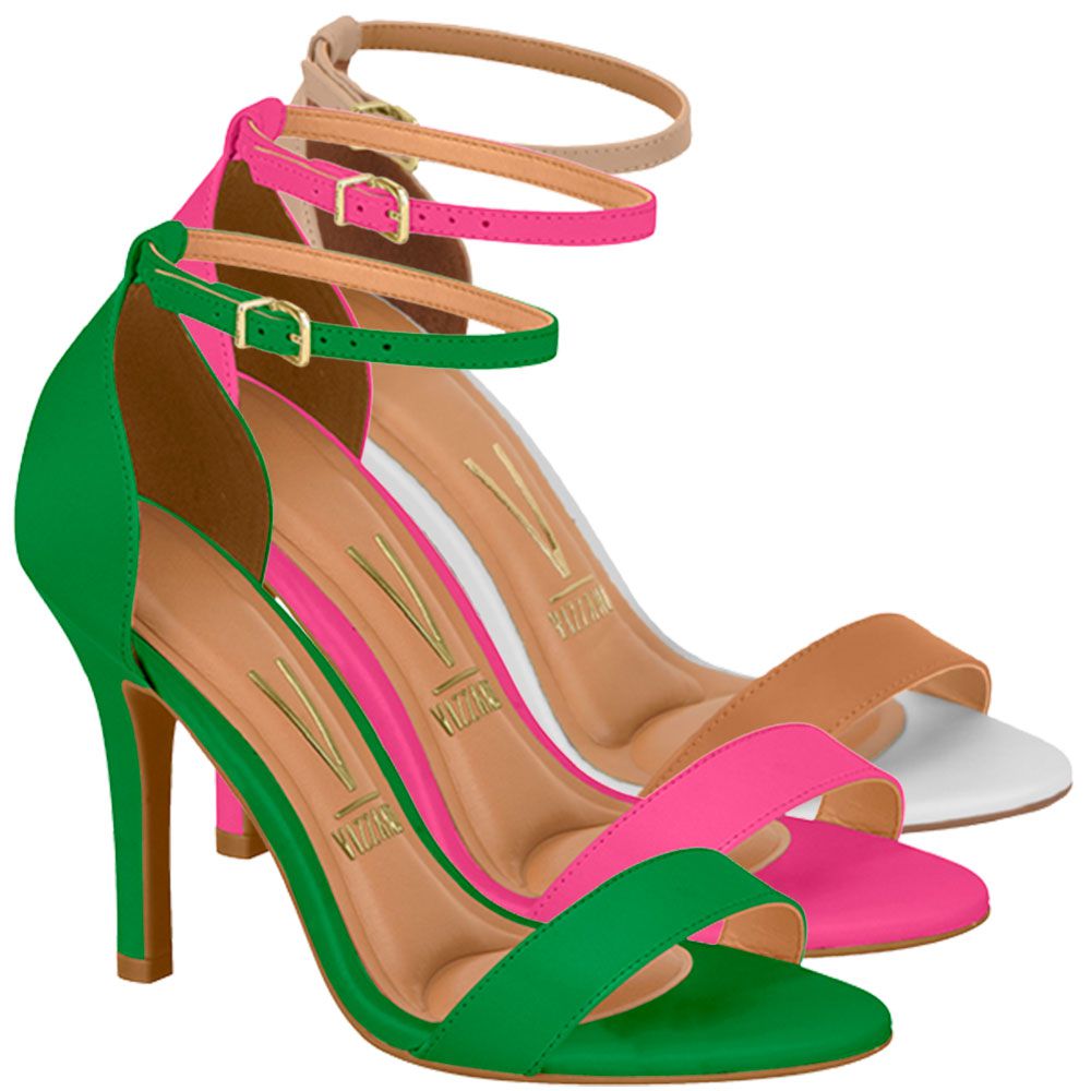 Sandália Feminina Salto Alto Gisele Vizzano Tira Única 6249.452 Casual -  Amo Outlet