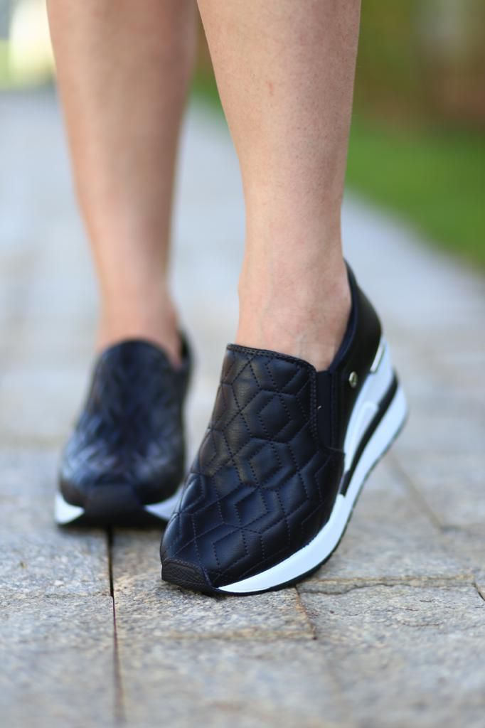 Tênis Feminino Casual Anabela Via Marte Sneaker Conforto 21-1205 Dia a Dia  Novidade - Amo Outlet